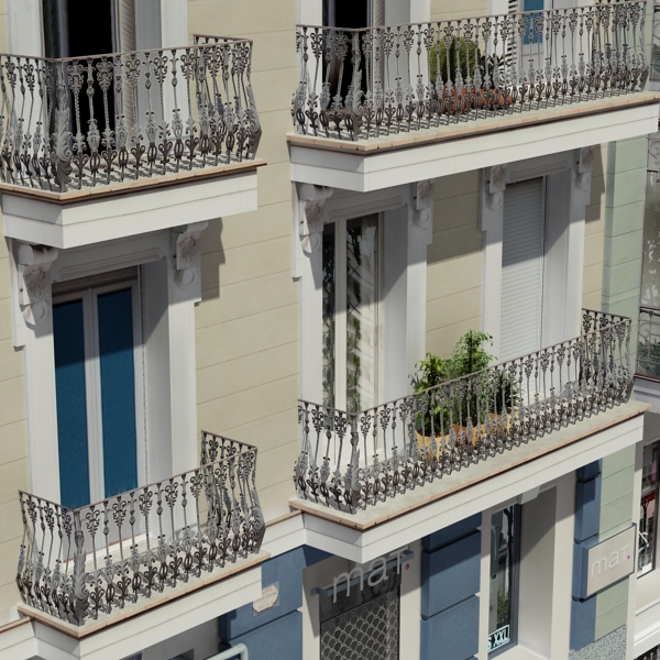 Building Collection 81-84 Low-poly 3D model_27