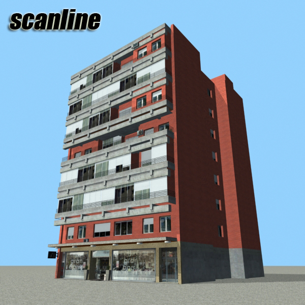 Building Collection 81-84 Low-poly 3D model_66