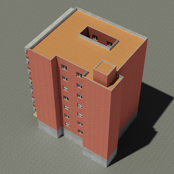 Building Collection 81-84 Low-poly 3D model_57