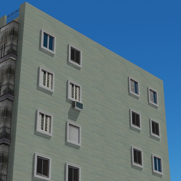 Building Collection 81-84 Low-poly 3D model_32