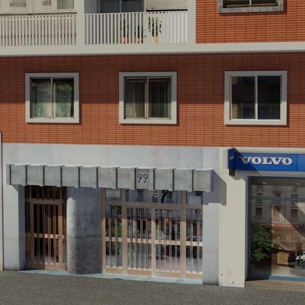 Building Collection 81-84 Low-poly 3D model_10