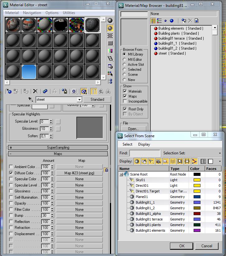 Building Collection 81-84 Low-poly 3D model_16