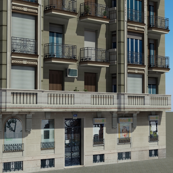 Building Collection 81-84 Low-poly 3D model_42