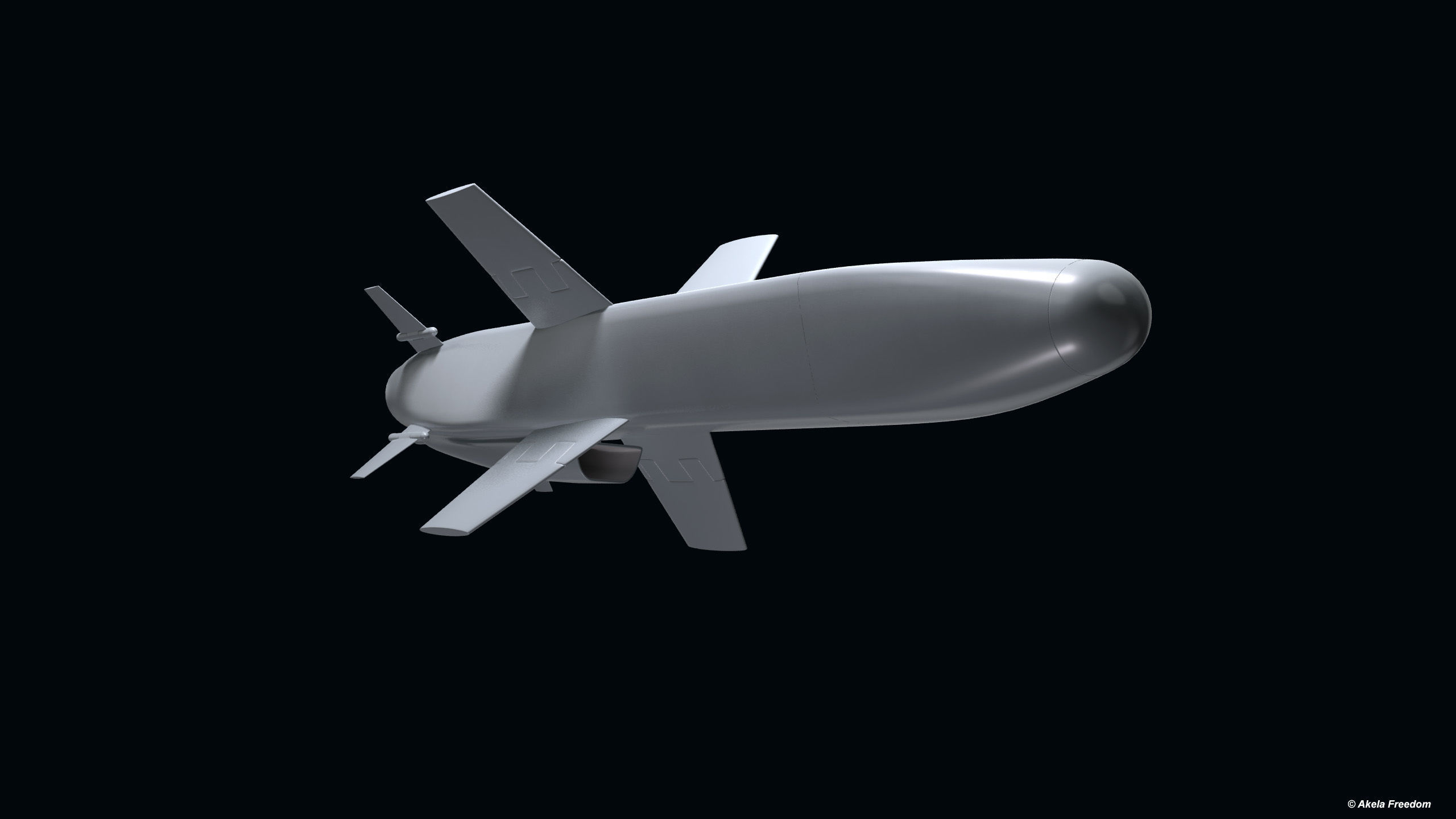 Teseo MK2 Missile 3D model_6