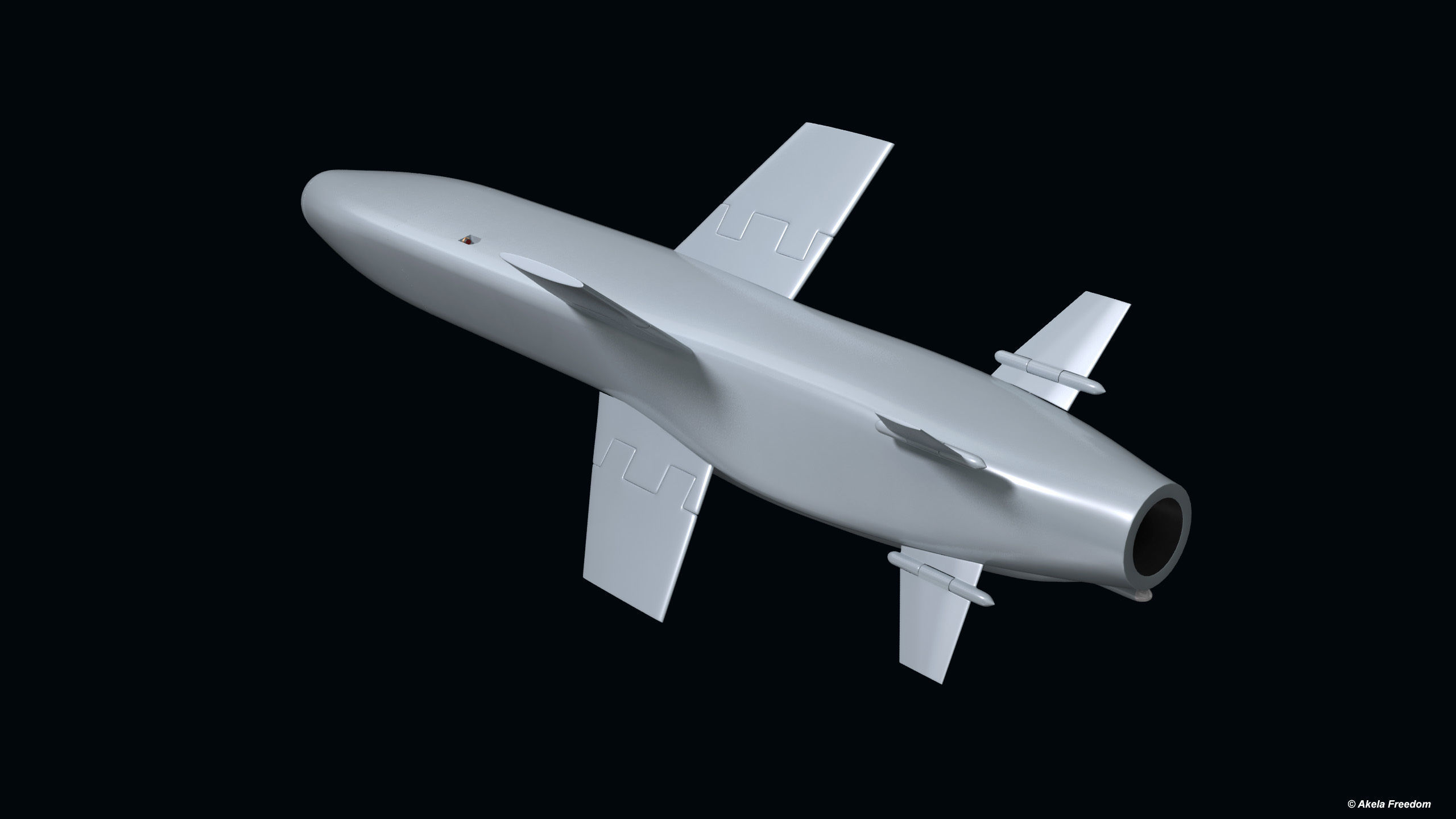 Teseo MK2 Missile 3D model_3