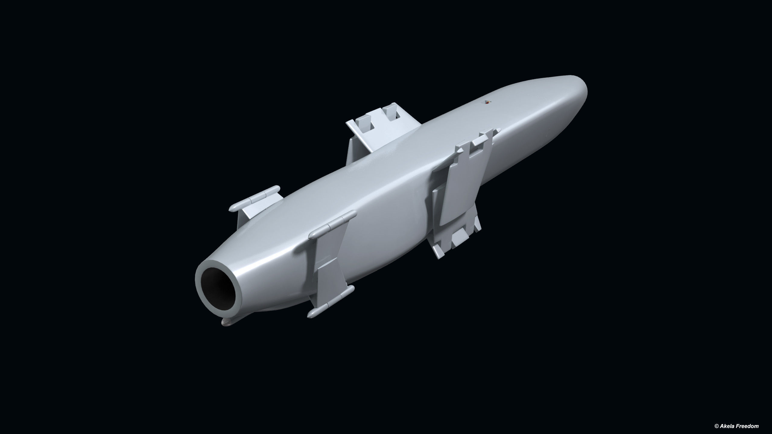Teseo MK2 Missile 3D model_5