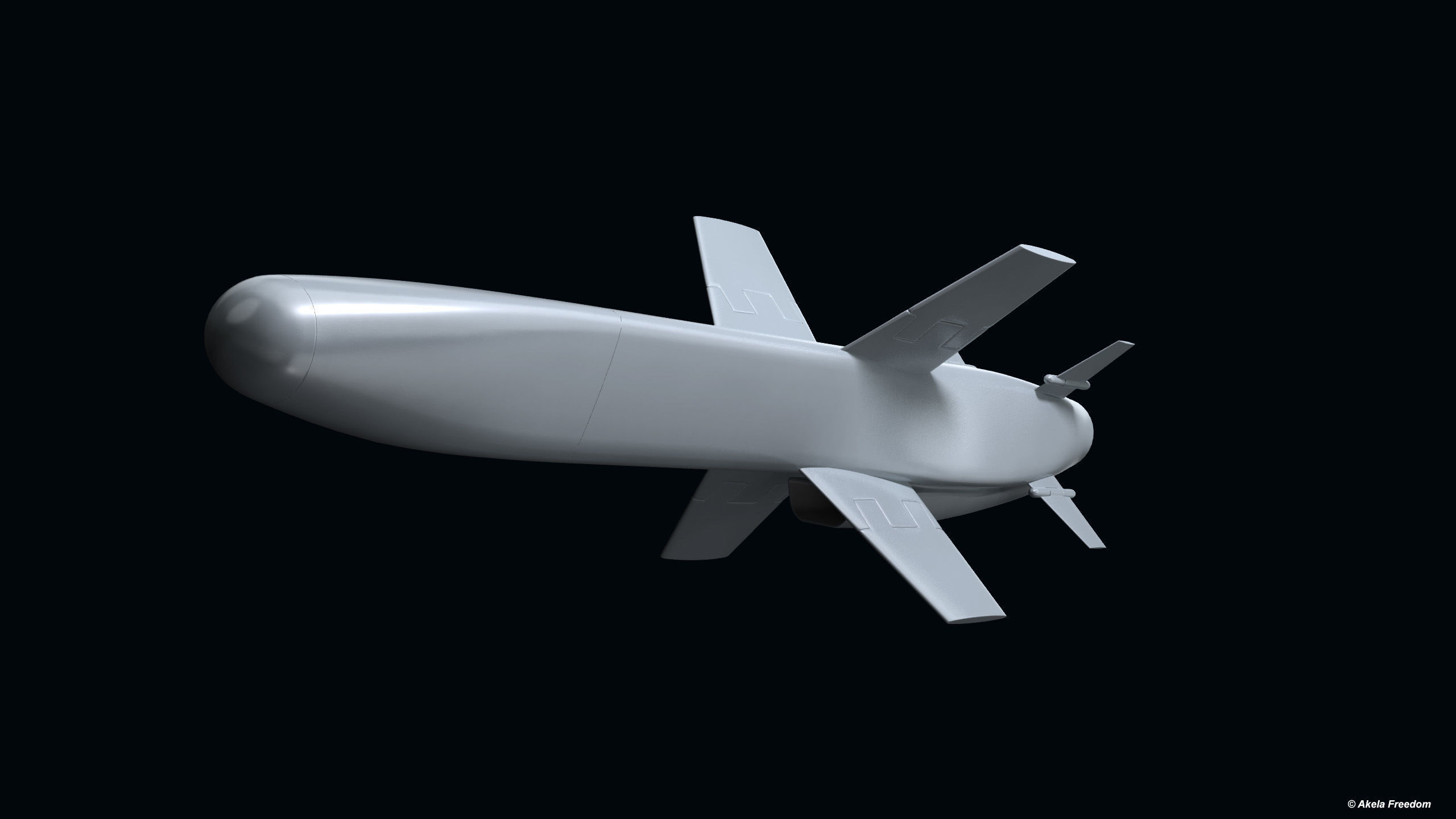 Teseo MK2 Missile 3D model_1