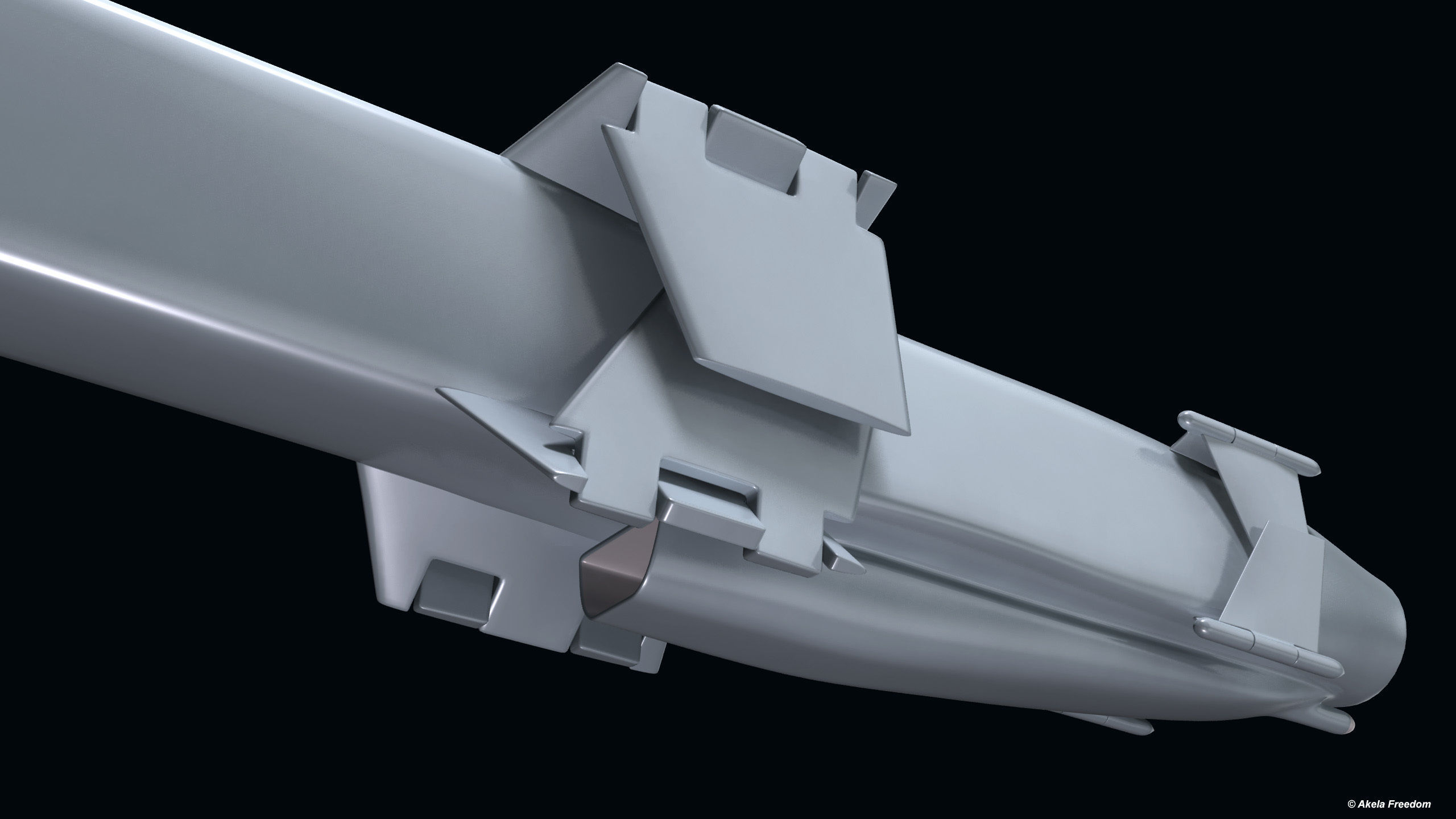 Teseo MK2 Missile 3D model_9