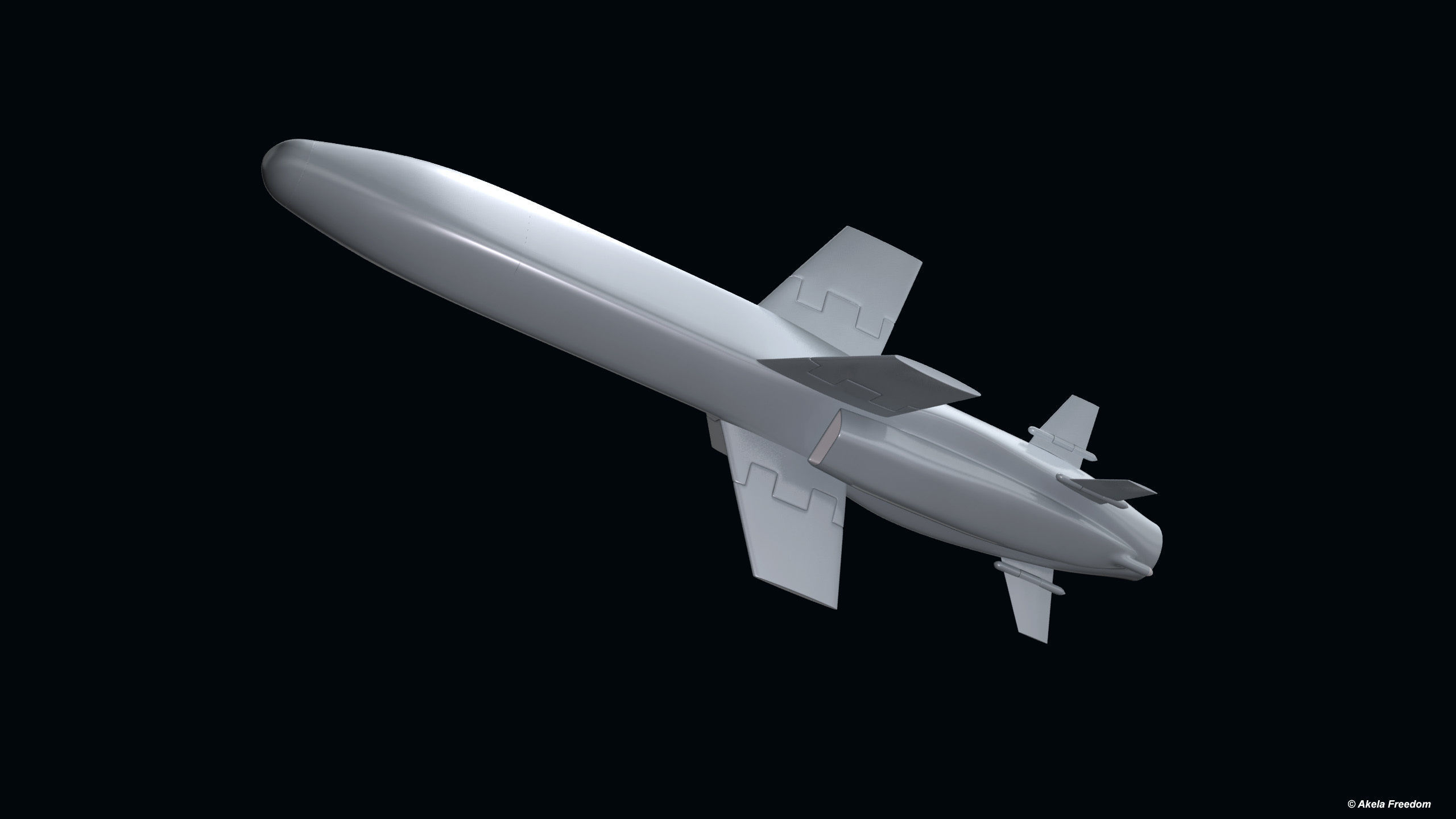 Teseo MK2 Missile 3D model_4