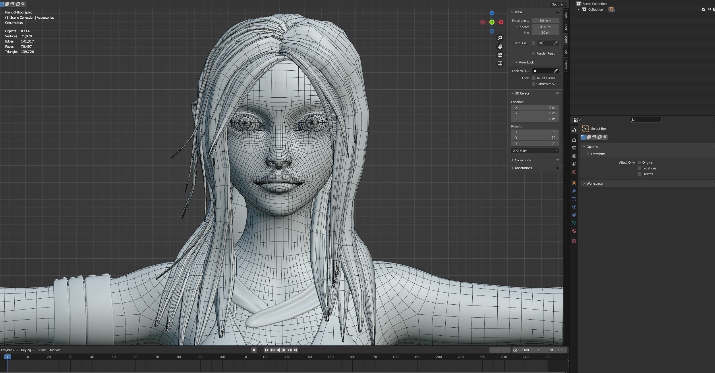 wild stylized girl  animation ready Free low-poly 3D model_15
