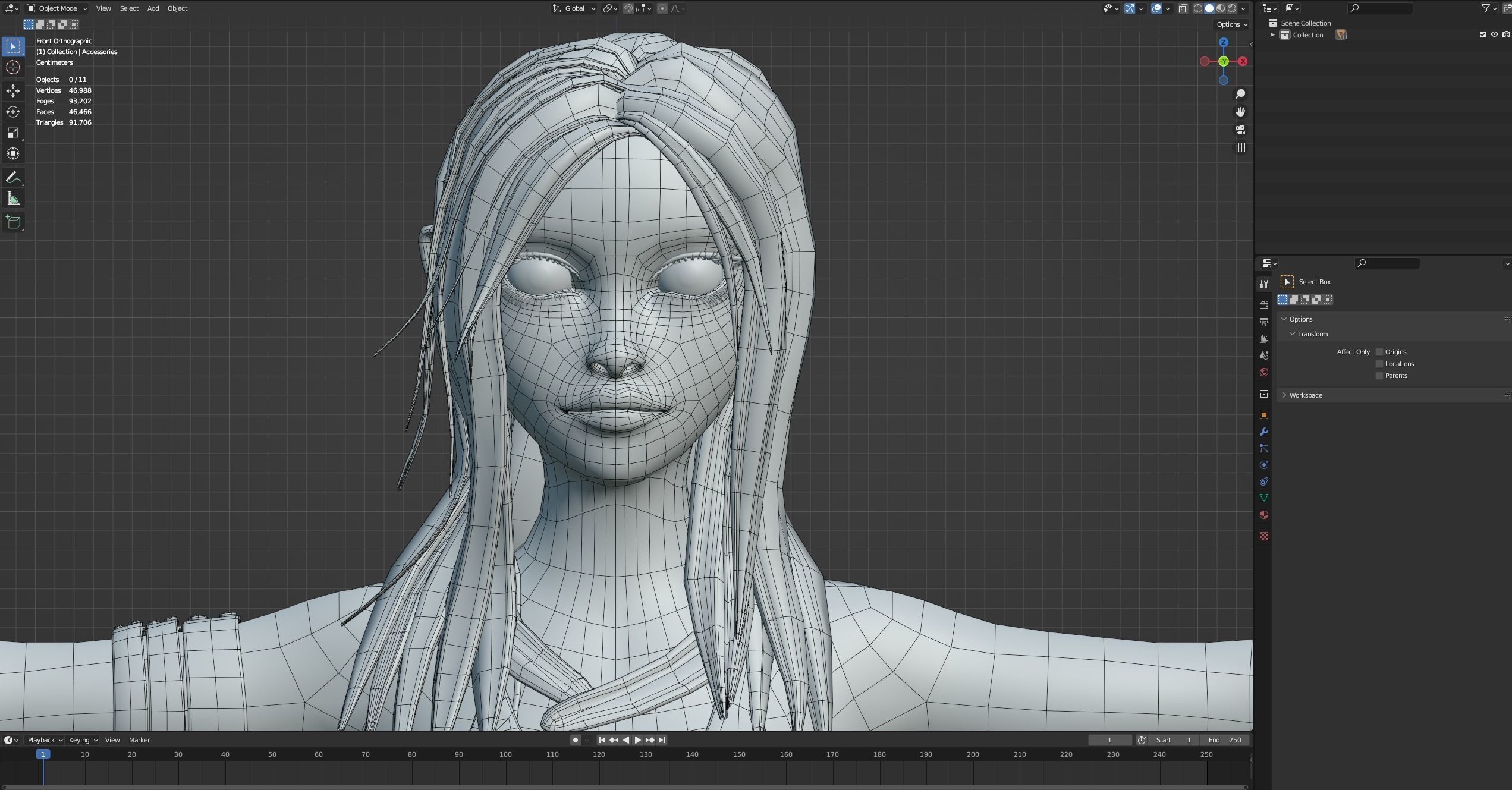 wild stylized girl  animation ready Free low-poly 3D model_14
