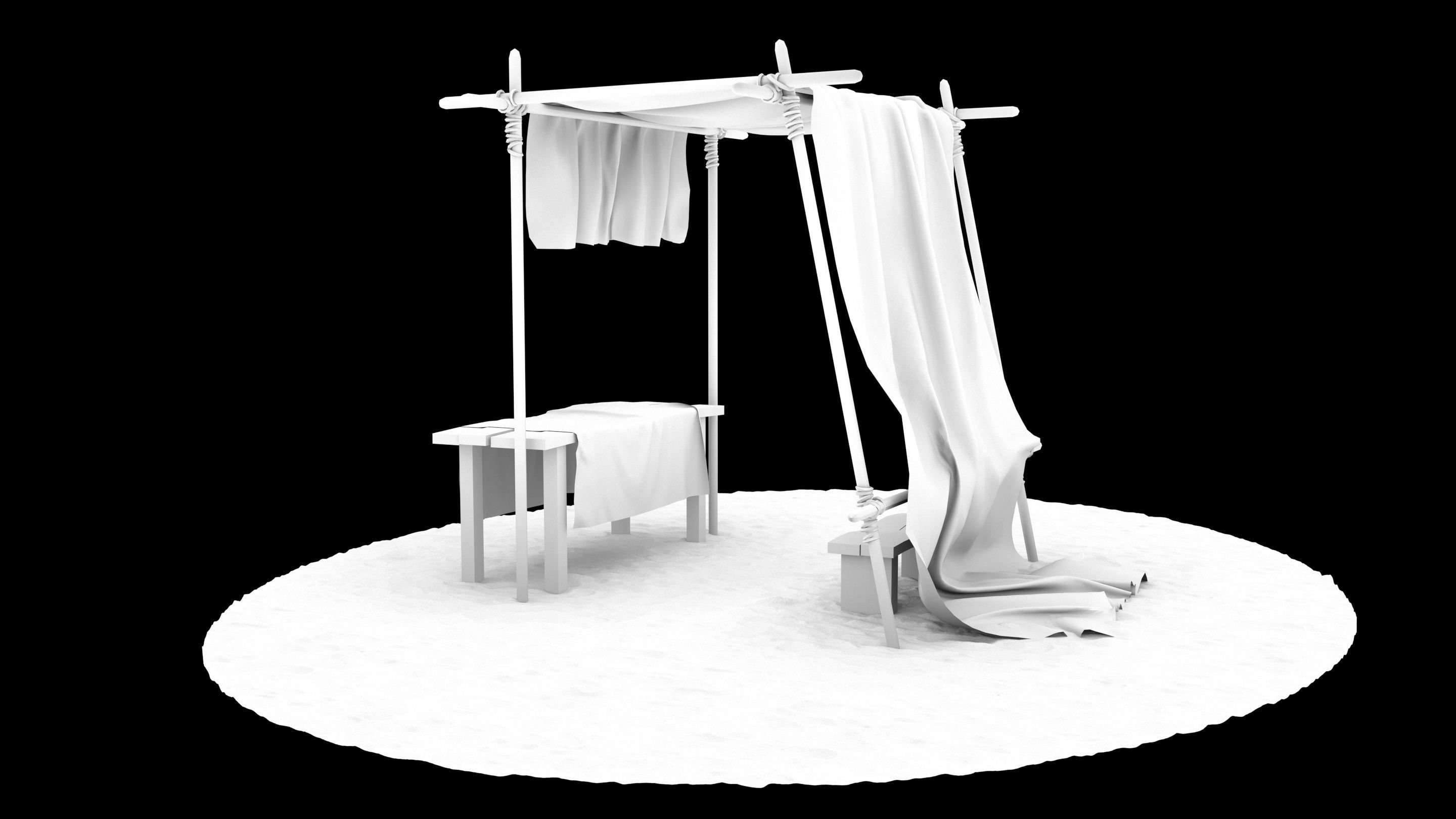 Market Stall tent 3D model_31