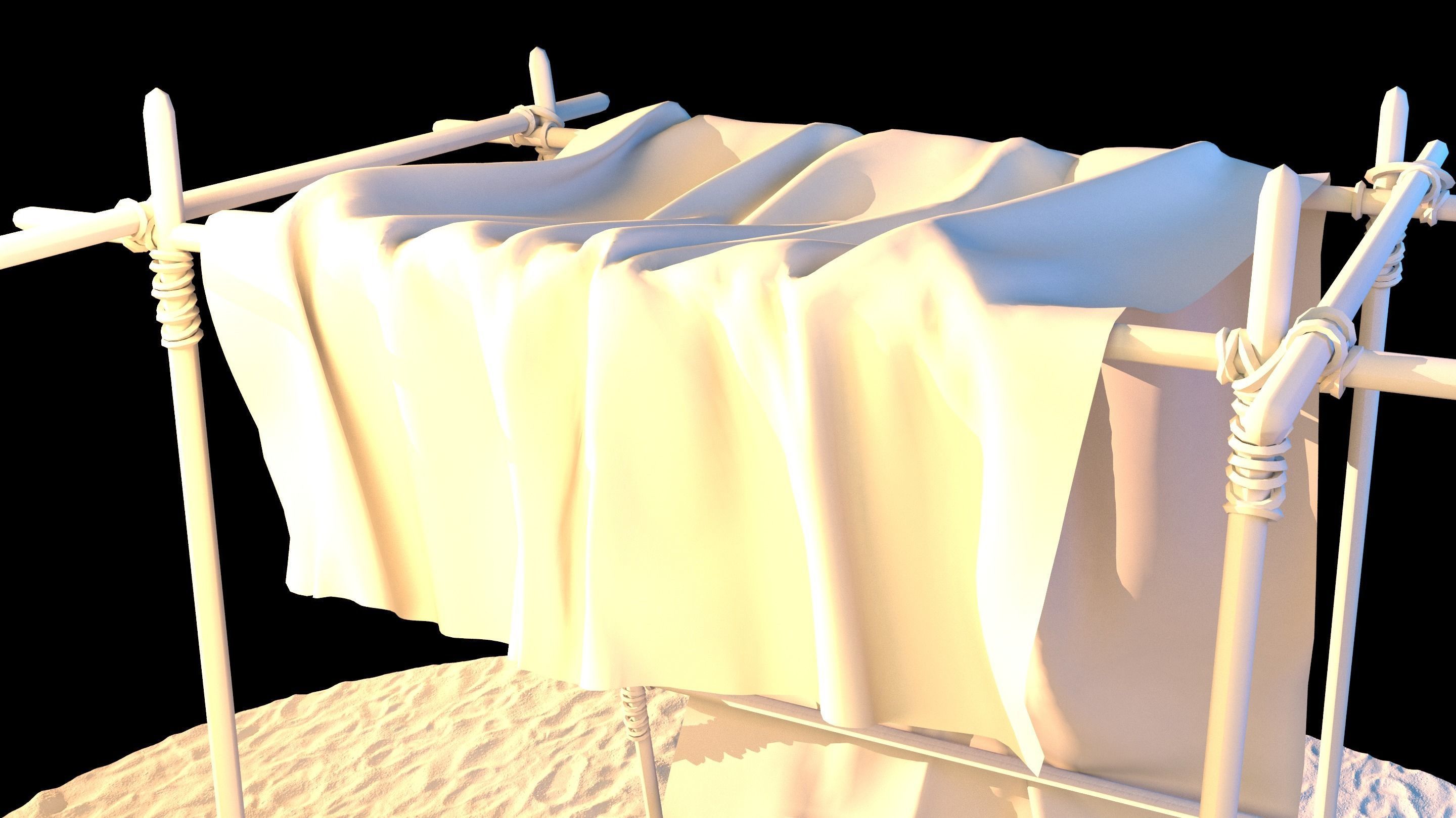 Market Stall tent 3D model_17