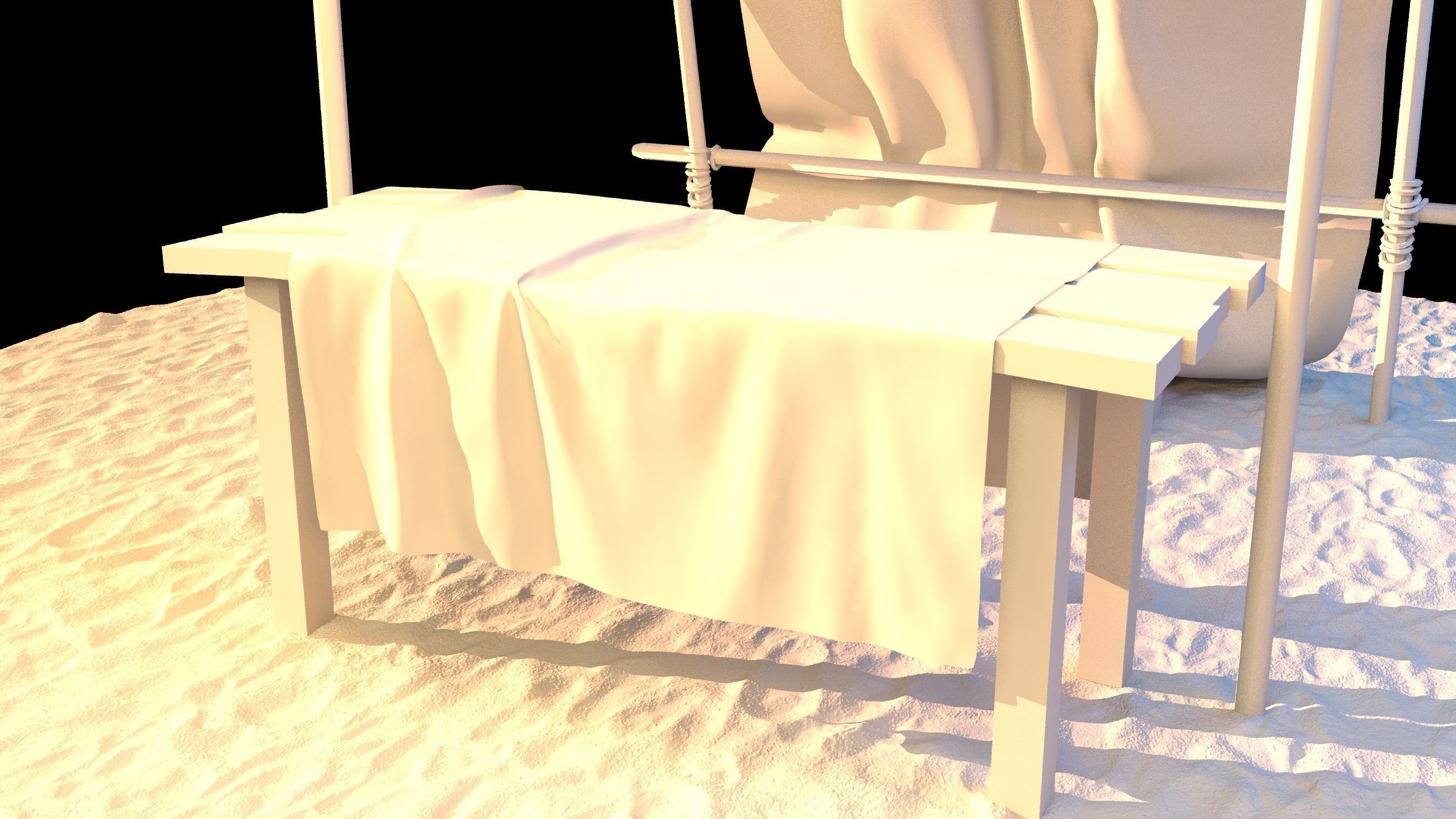 Market Stall tent 3D model_16