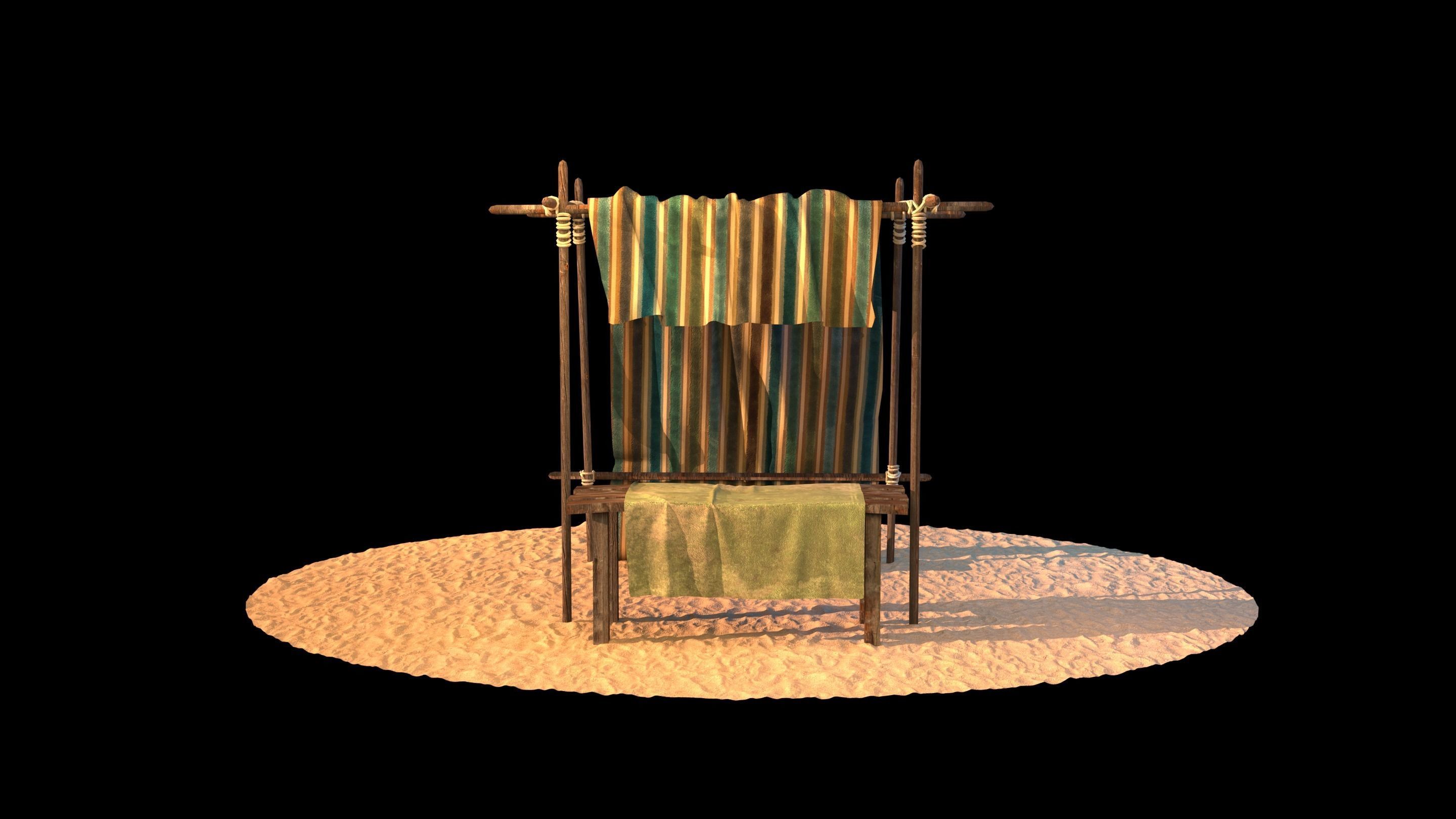 Market Stall tent 3D model_1