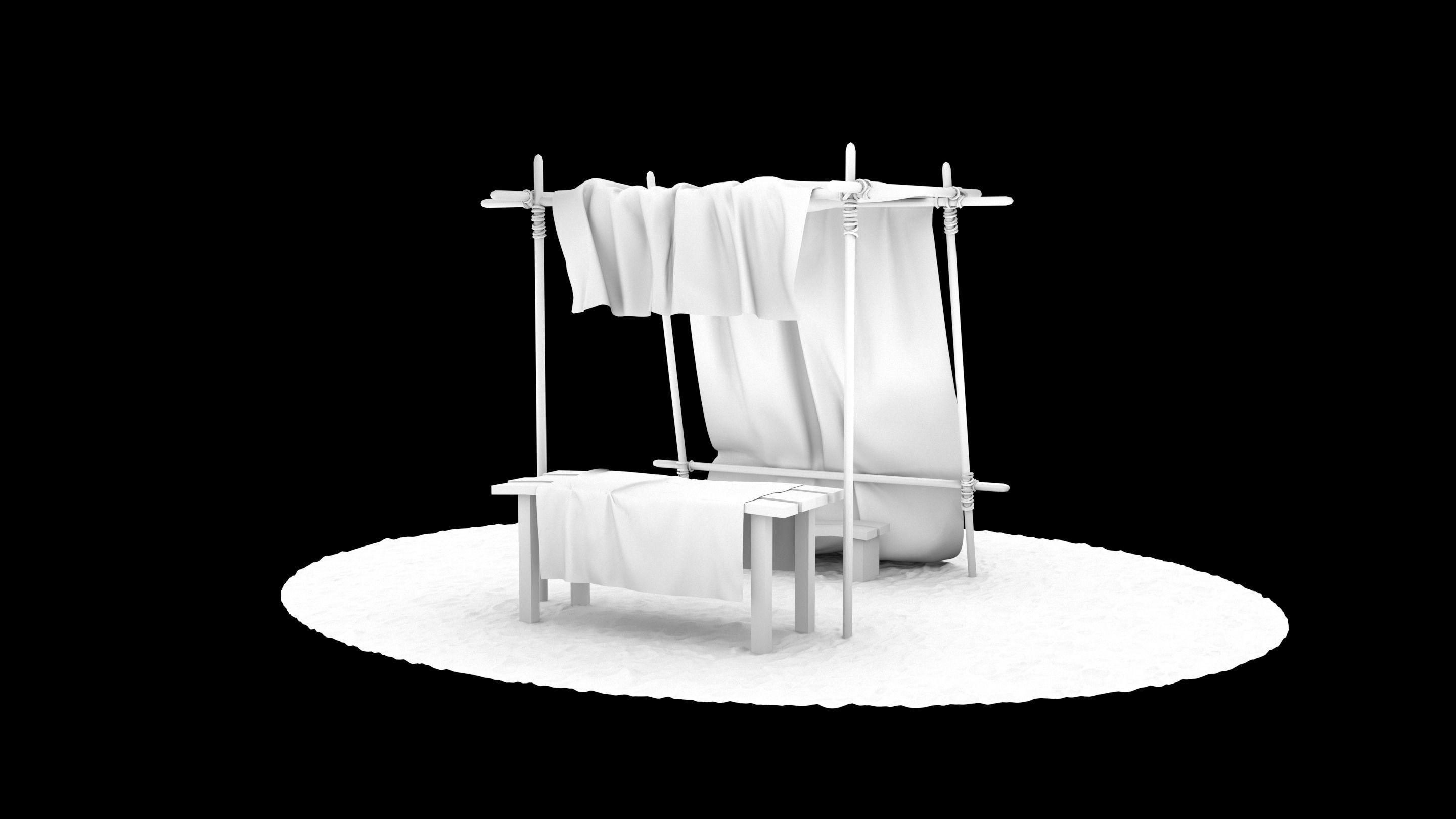 Market Stall tent 3D model_26