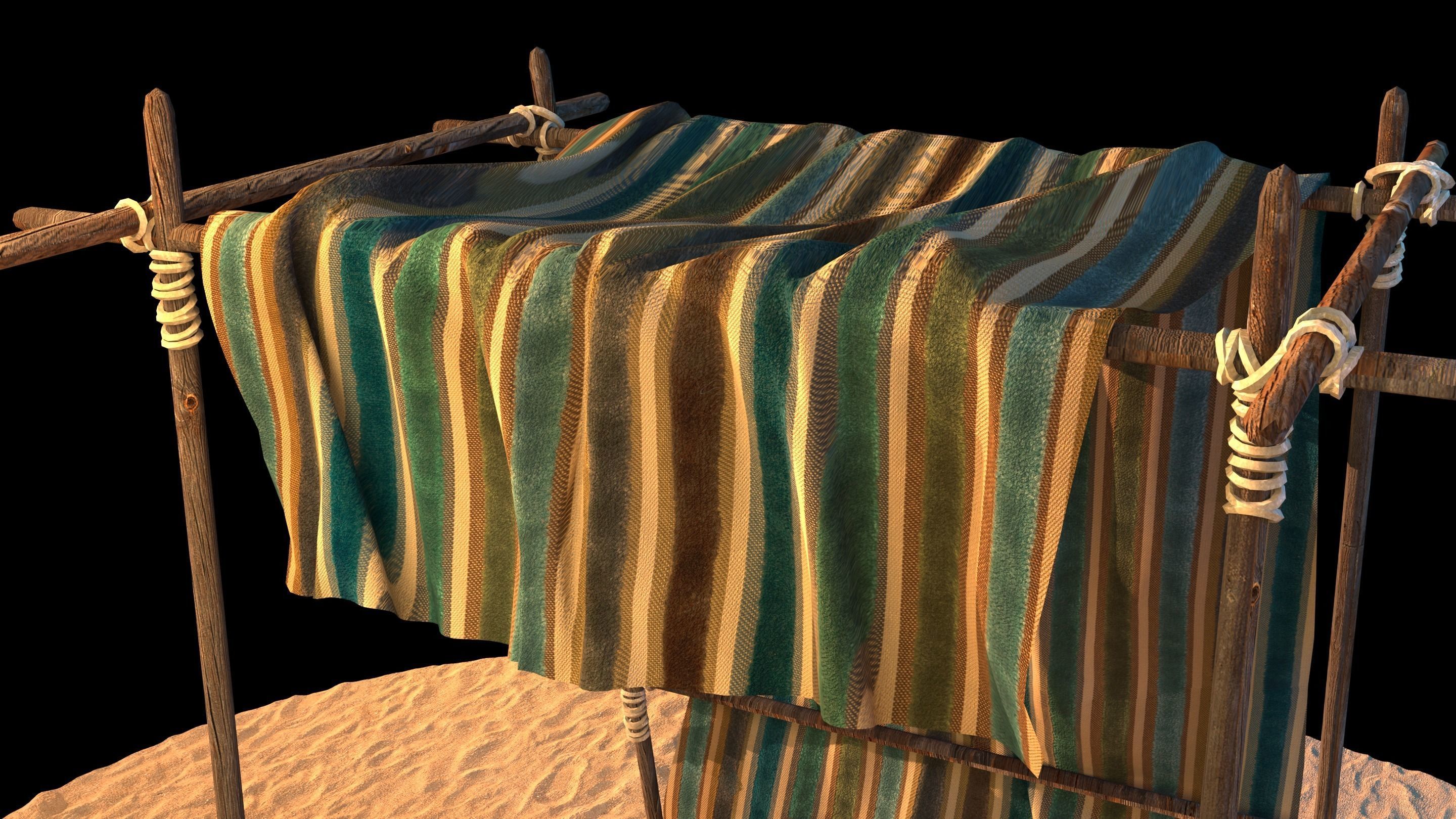 Market Stall tent 3D model_8