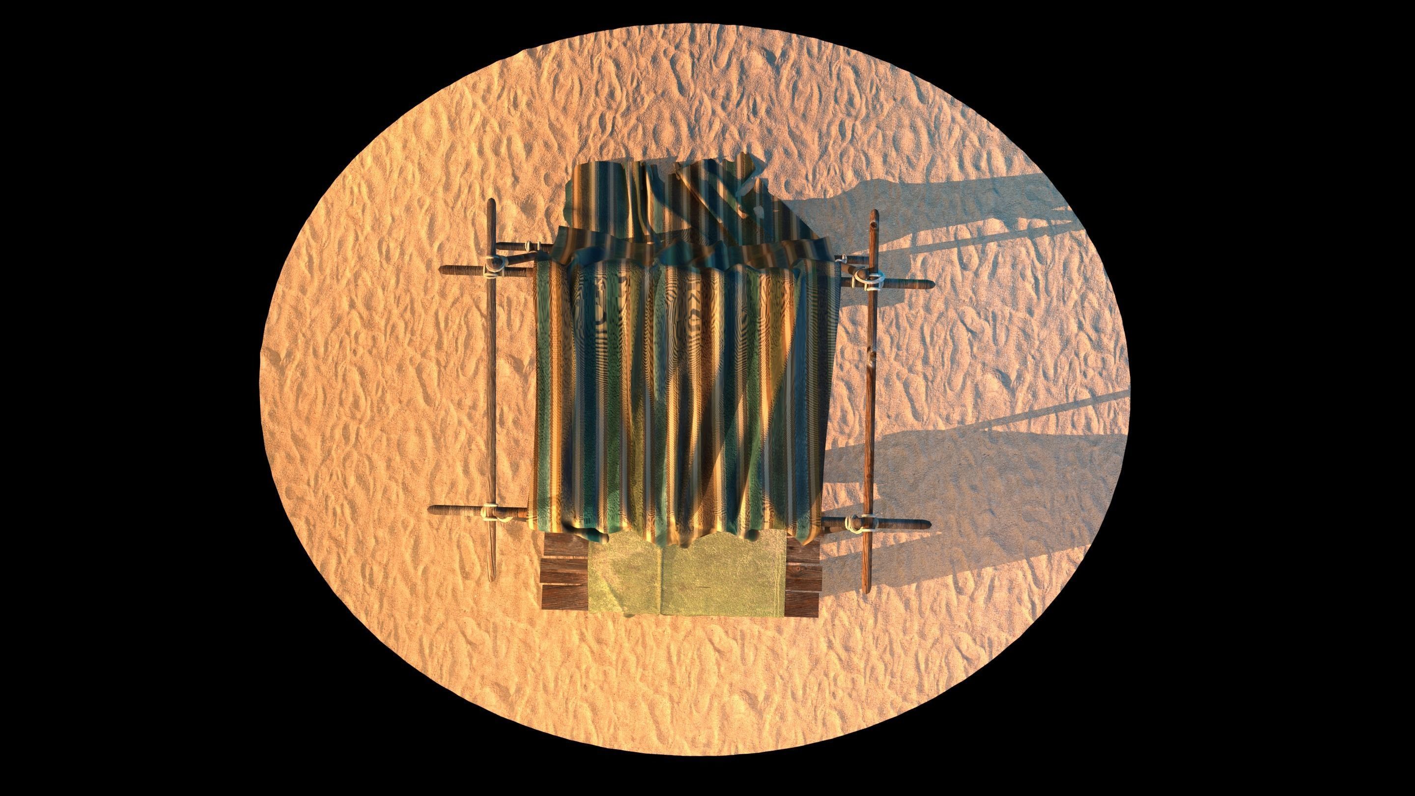 Market Stall tent 3D model_6