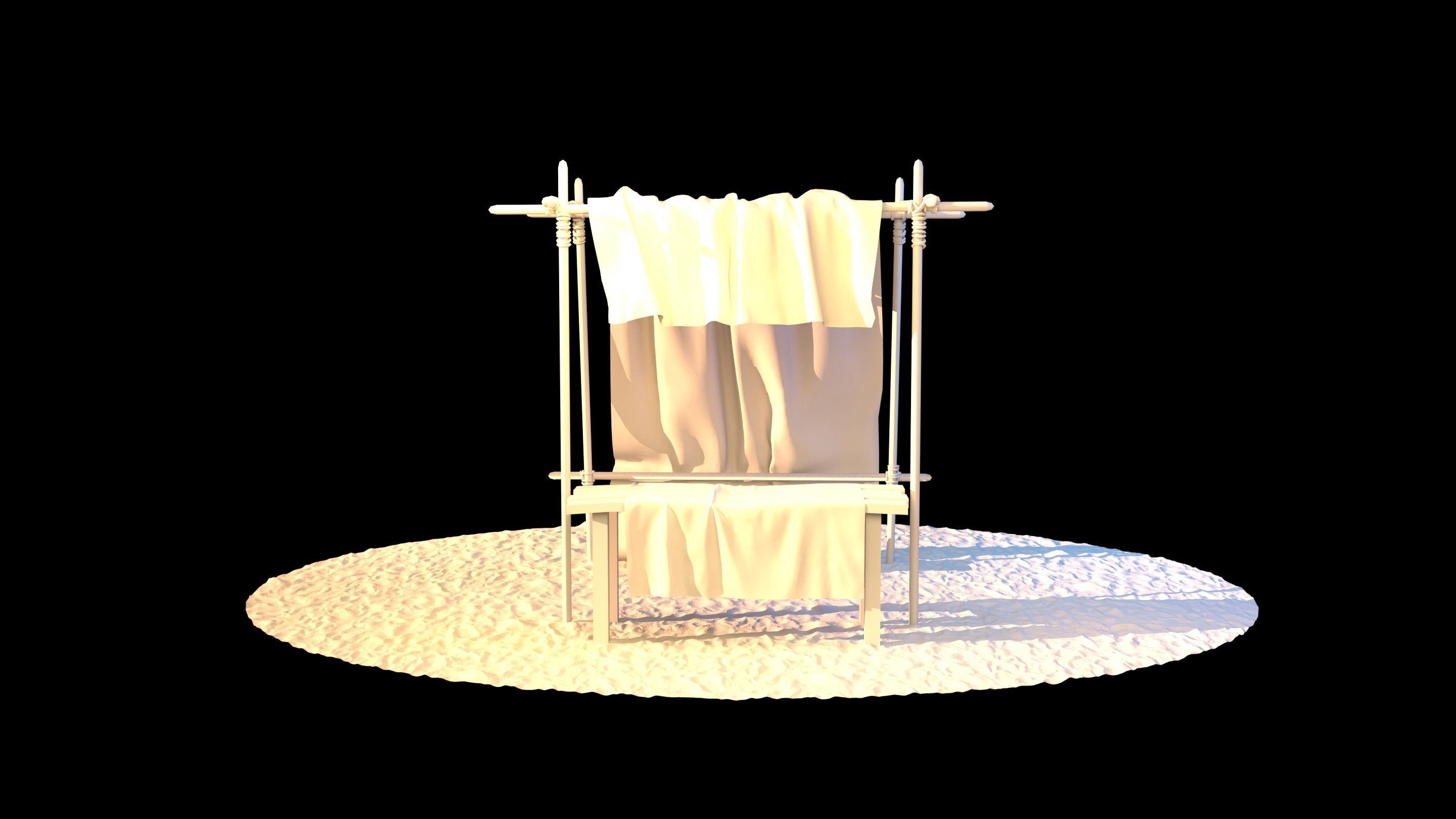 Market Stall tent 3D model_10