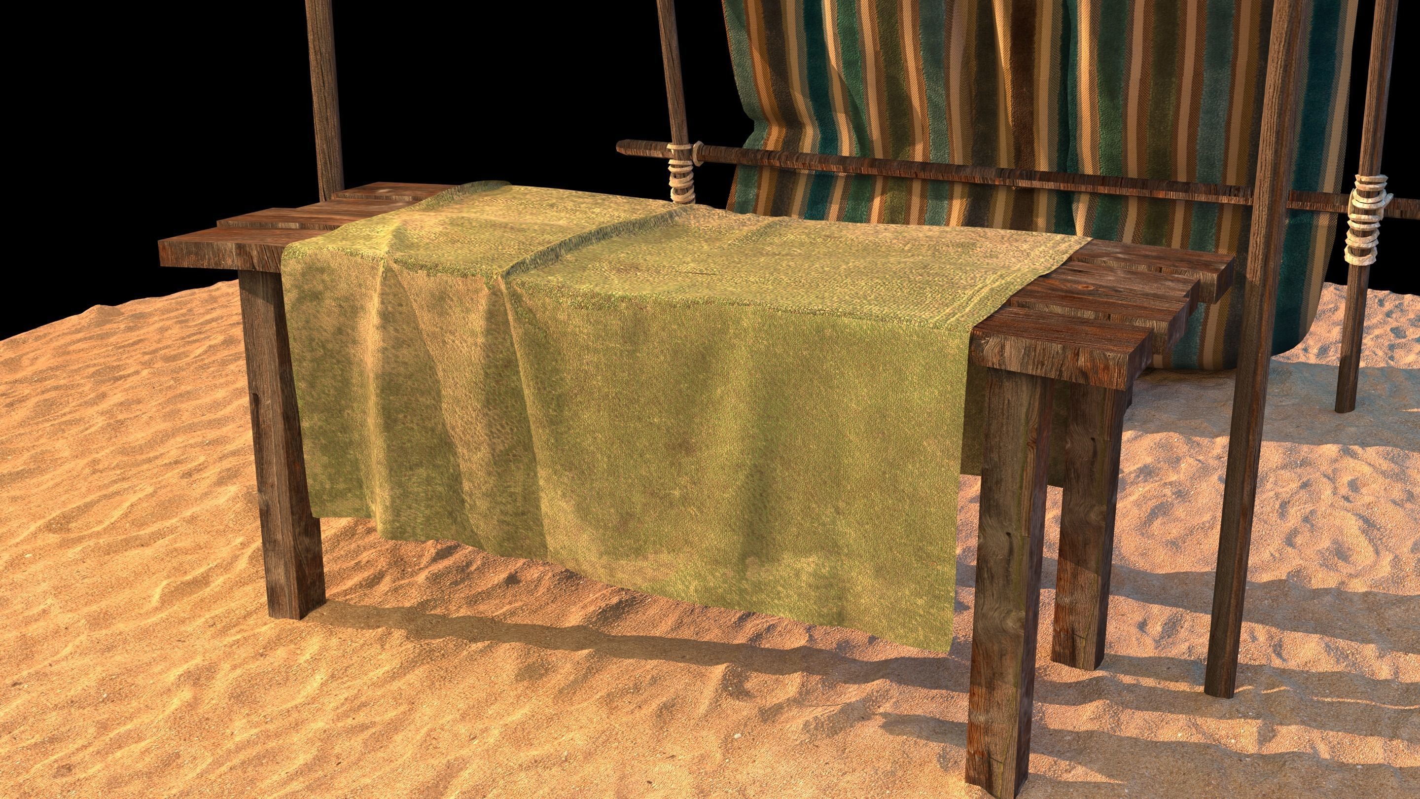 Market Stall tent 3D model_7