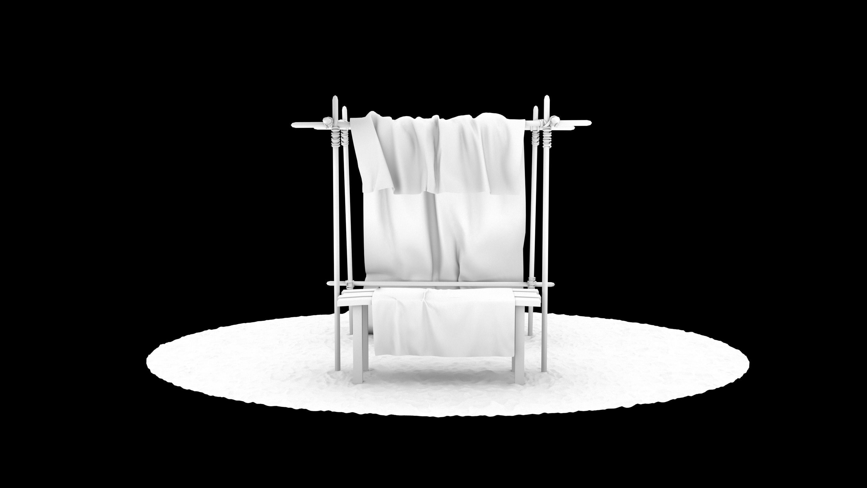 Market Stall tent 3D model_27