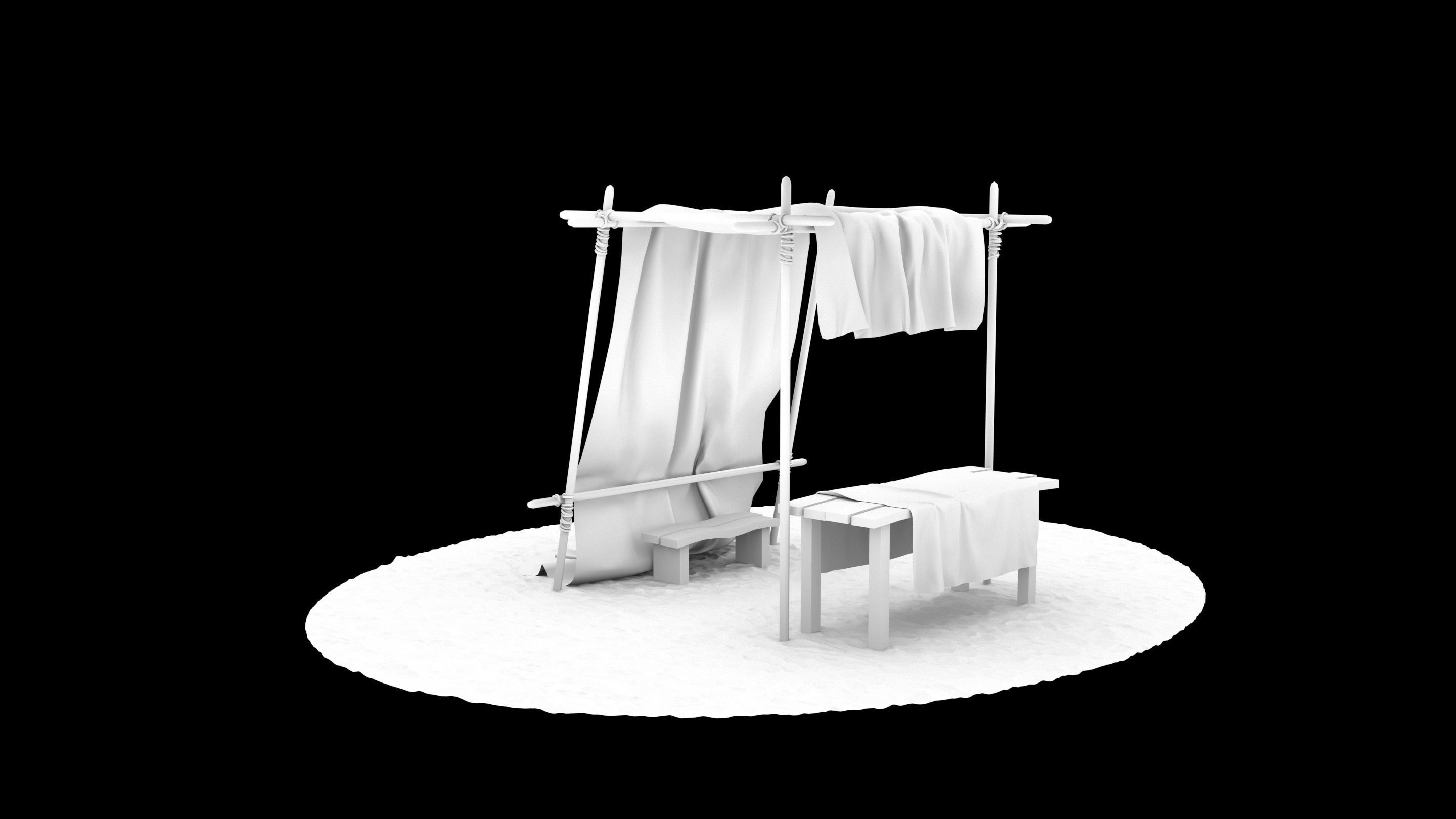 Market Stall tent 3D model_28