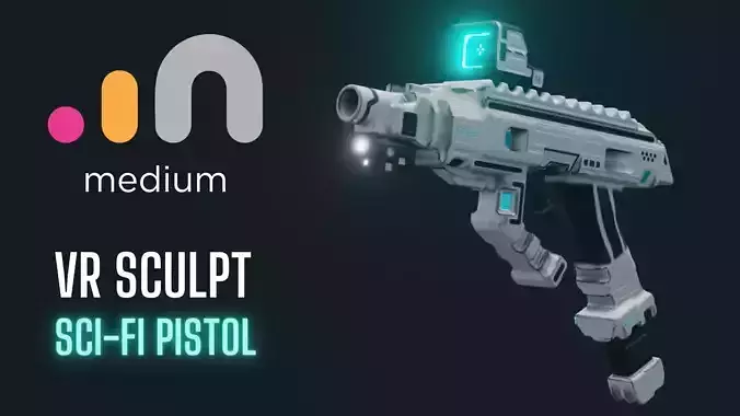Sci-fi Pistol Free low-poly 3D model
