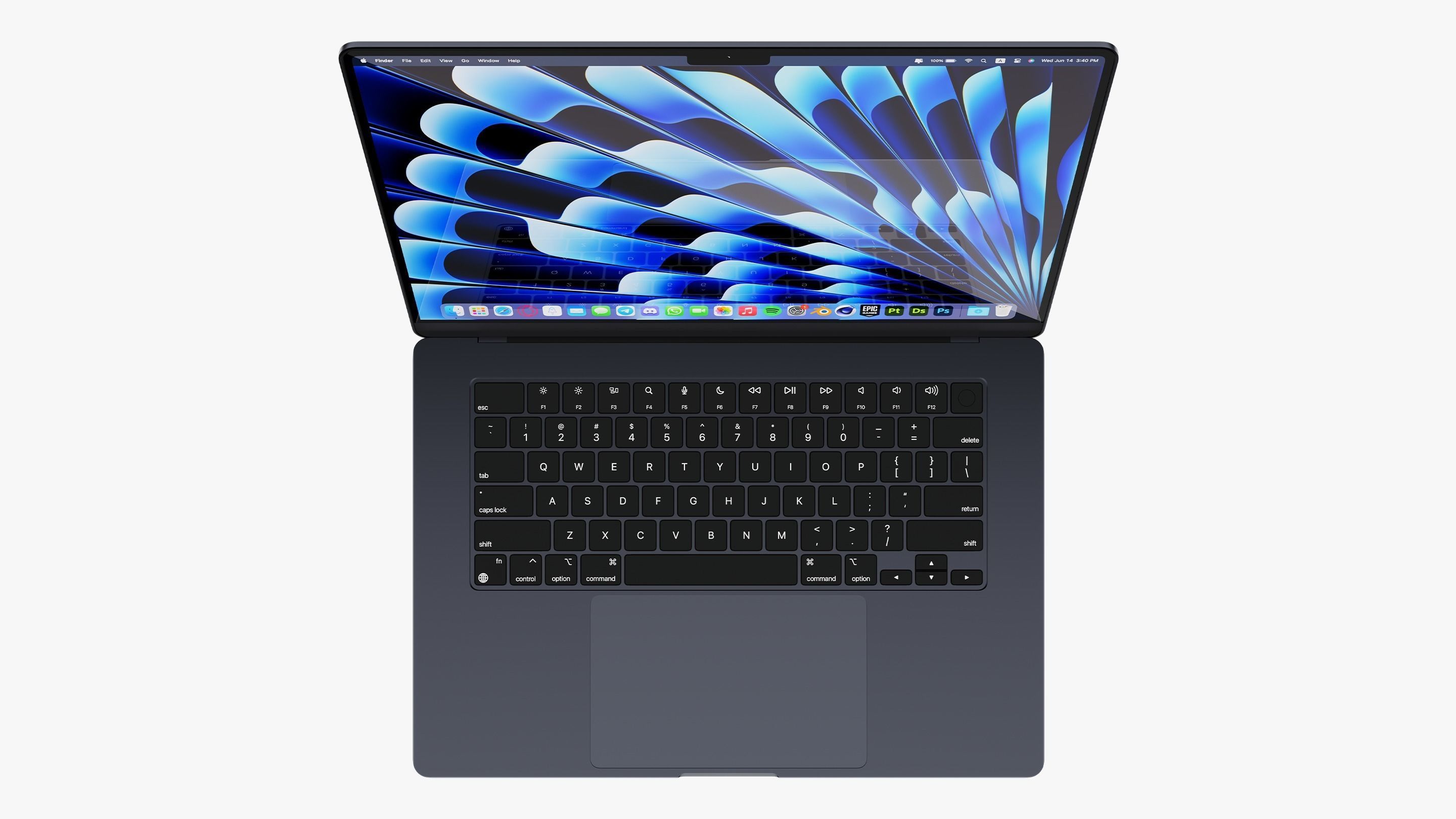 Apple MacBook Air 15 inch Midnight 2023 With Magic Mouse 3D model_11