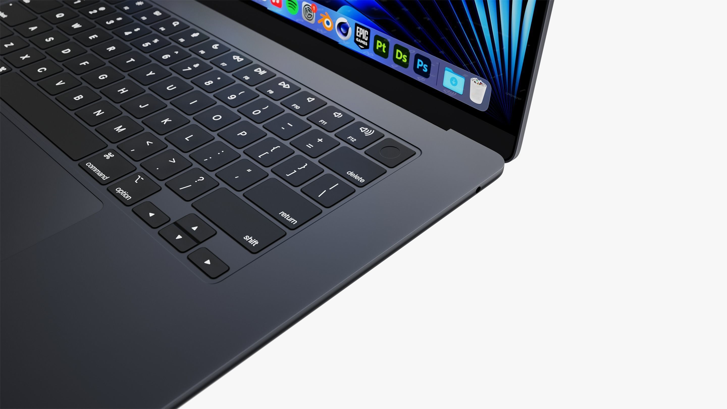 Apple MacBook Air 15 inch Midnight 2023 With Magic Mouse 3D model_18