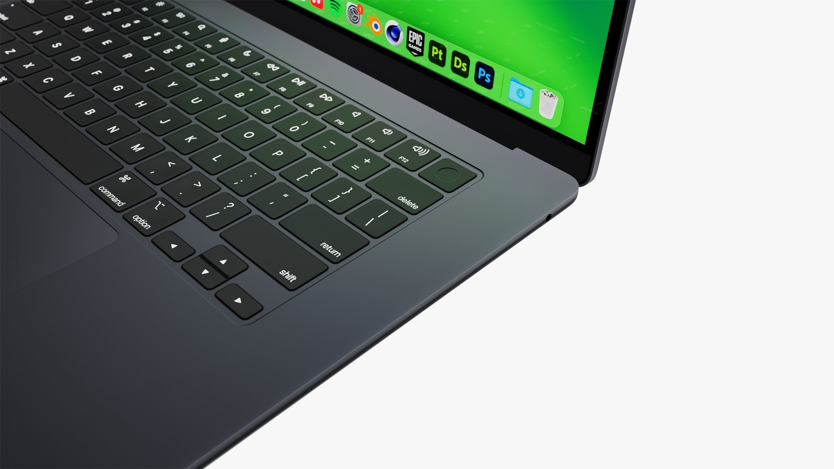 Apple MacBook Air 15 inch Midnight 2023 With Magic Mouse 3D model_22