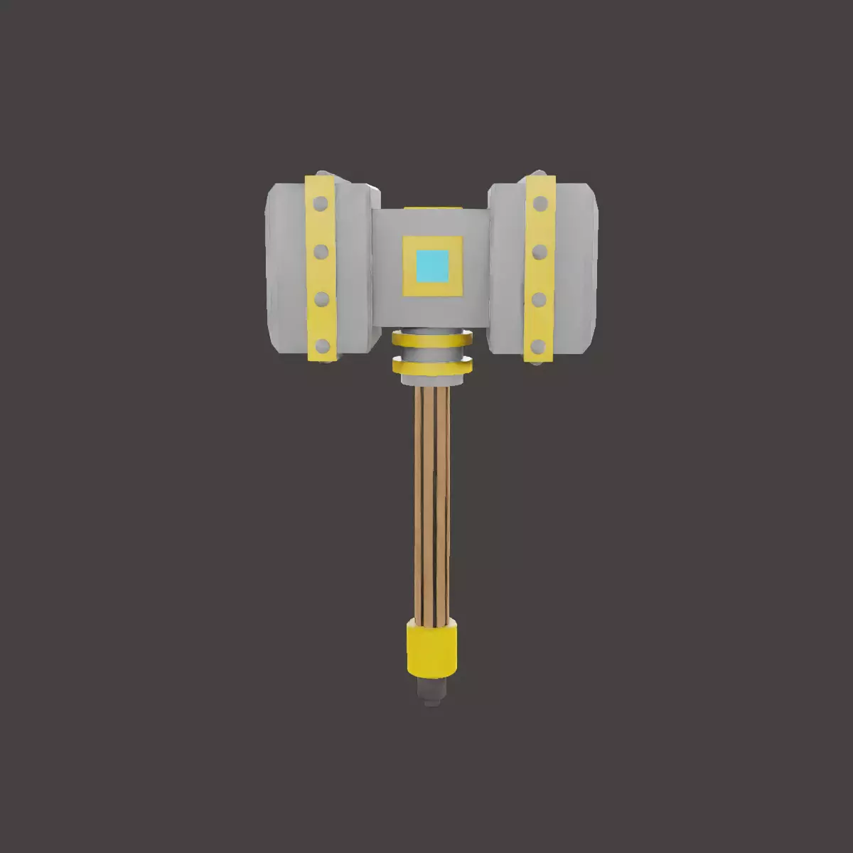 Game Ready Asset - Battle Hammer Free low-poly 3D model_0
