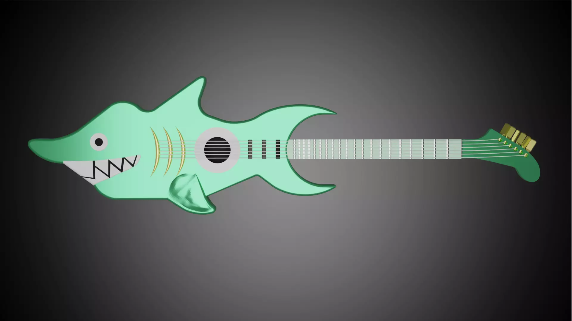 One Piece - Brooks guitar 3D print model_0