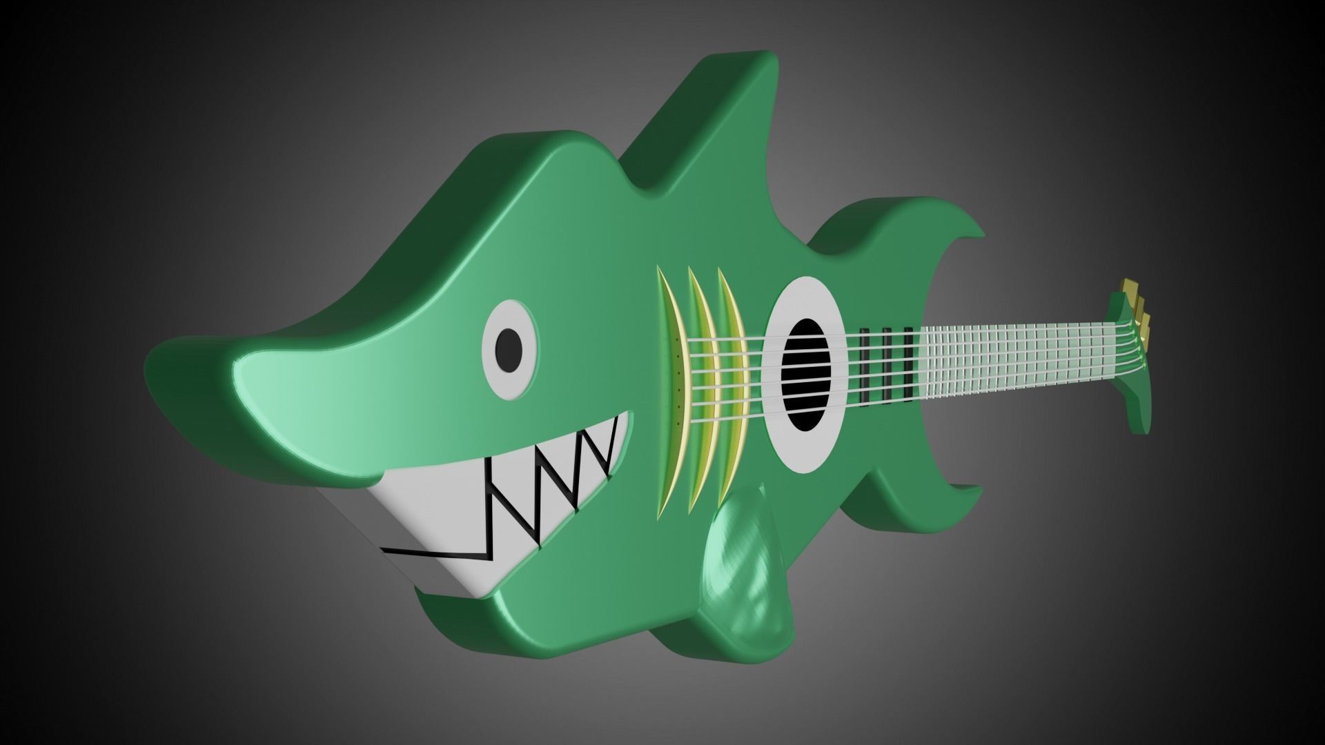 One Piece - Brooks guitar 3D print model_1