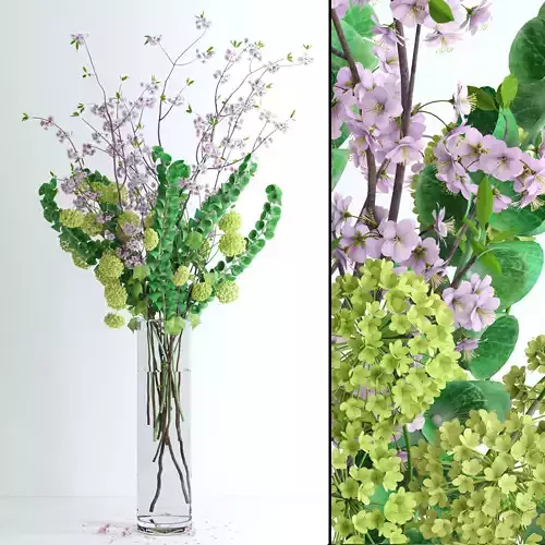 Viburnum plus Moluccella and Cherry blossom 