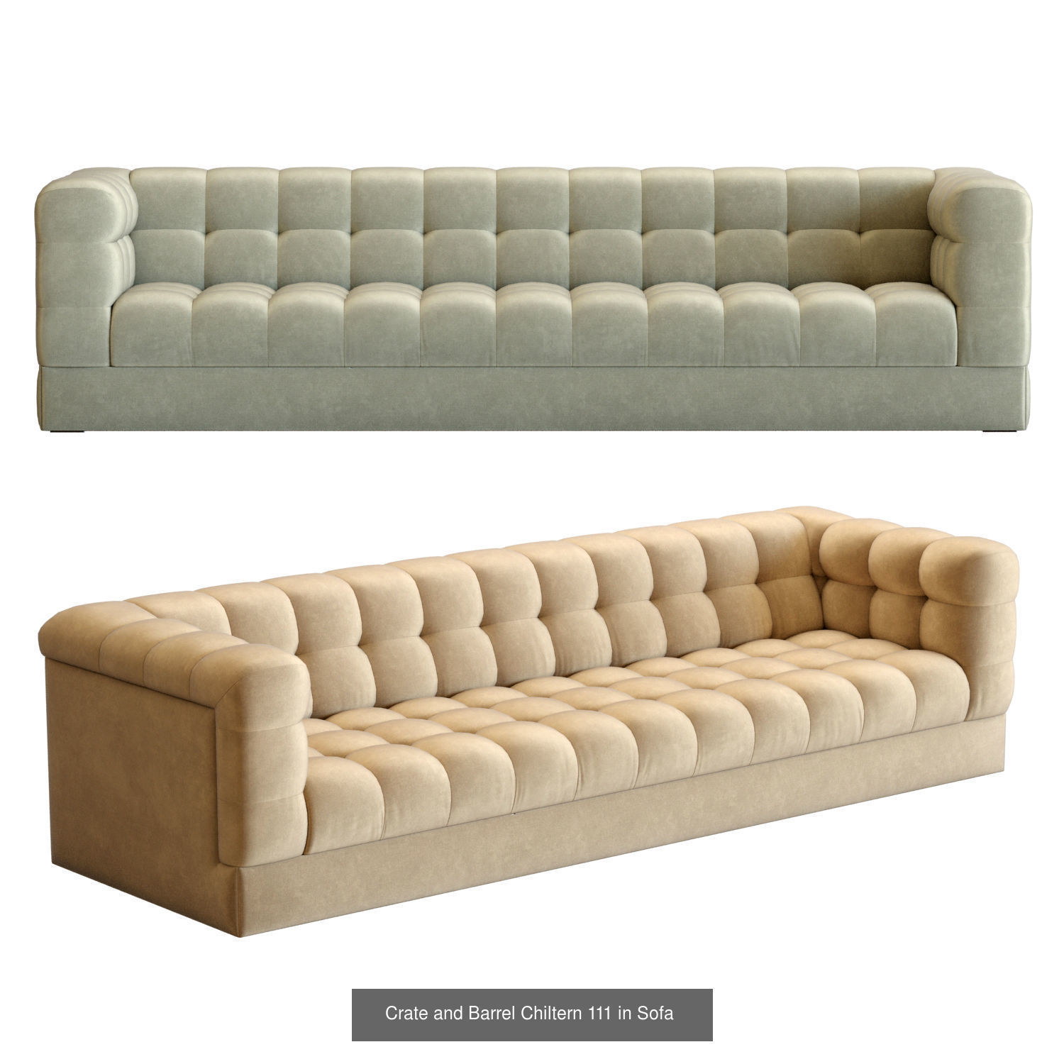Crate and Barrel Chiltern Sofas and Armchairs 3D Model Collection_5