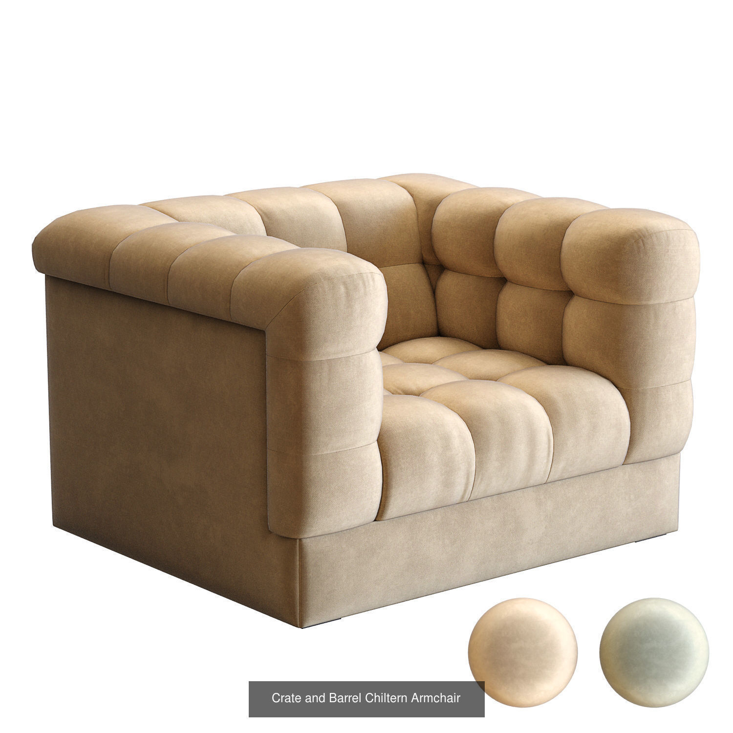 Crate and Barrel Chiltern Sofas and Armchairs 3D Model Collection_3