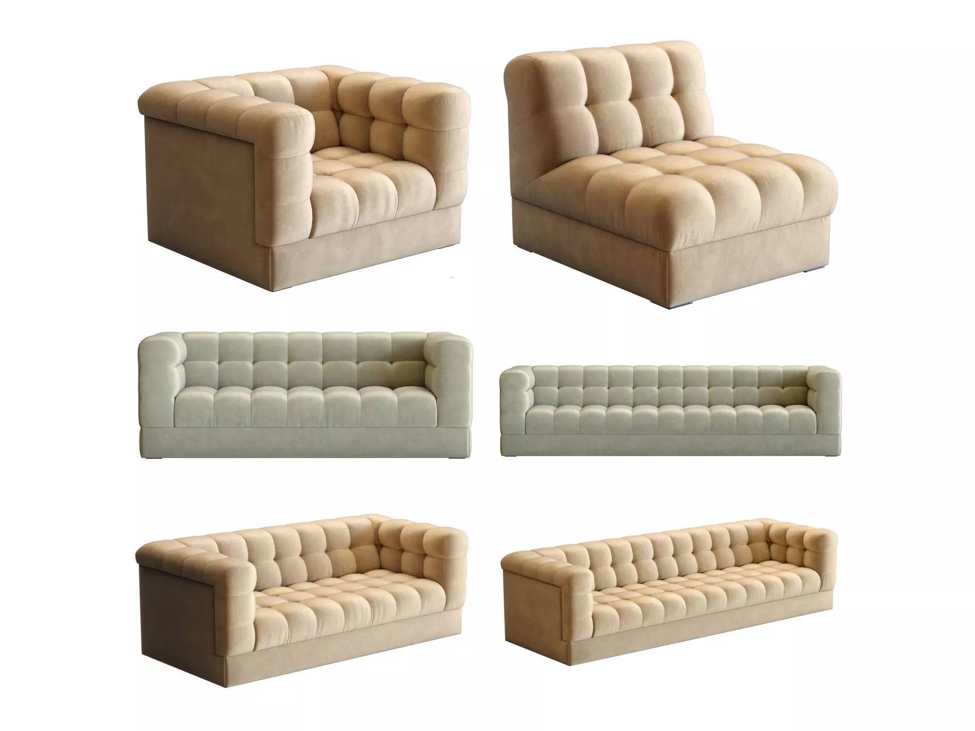 Crate and Barrel Chiltern Sofas and Armchairs 3D Model Collection_0