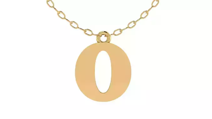 Alphabet Pendant O