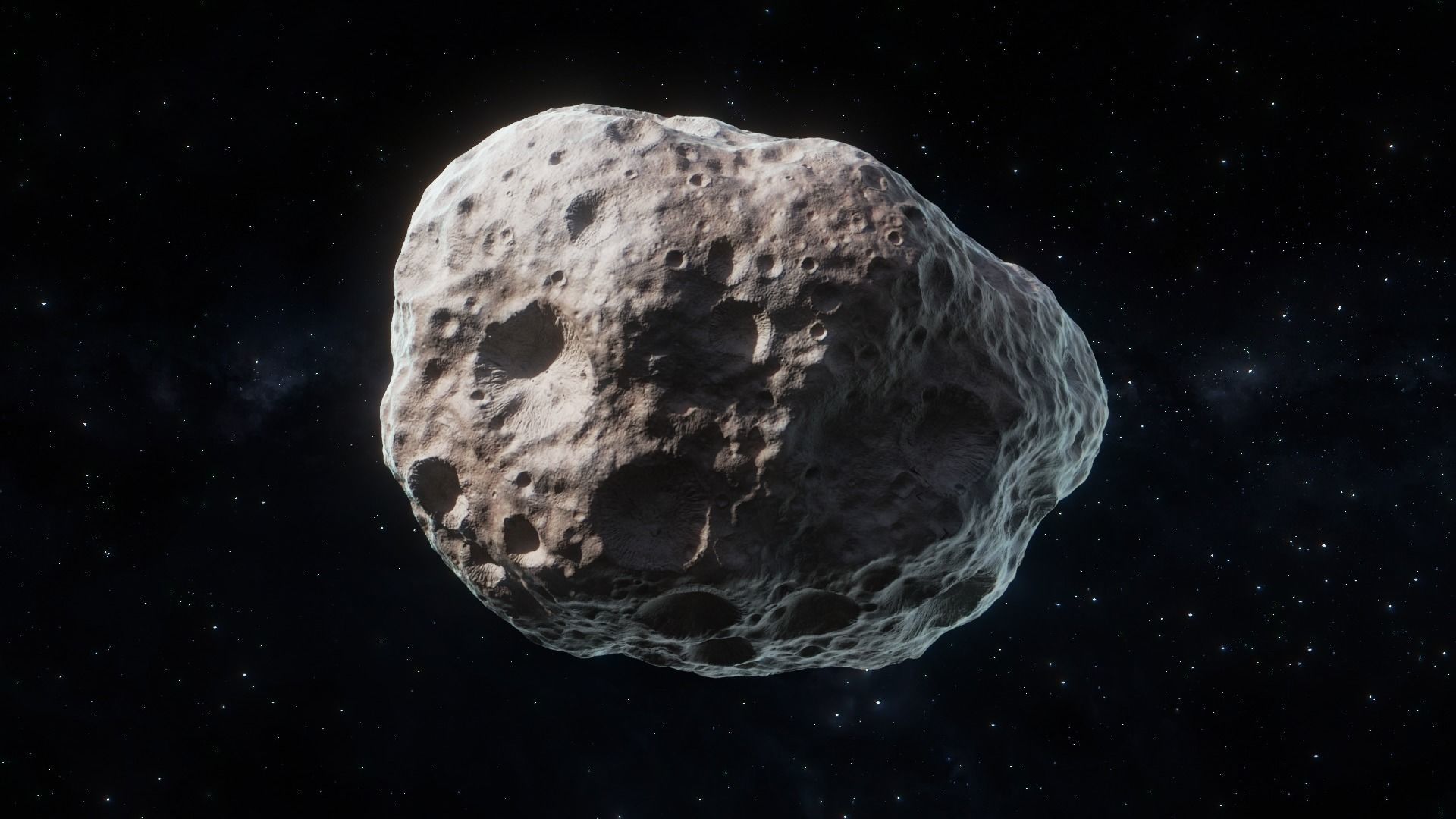 Asteroid Low-poly 3D model_4