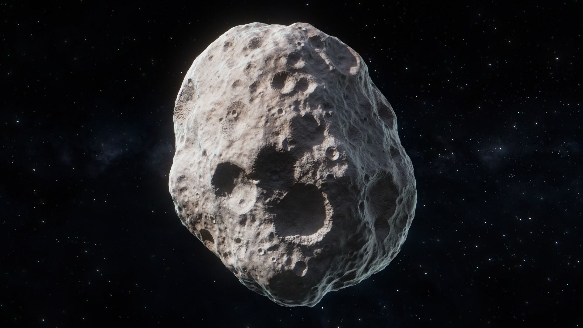 Asteroid Low-poly 3D model_1
