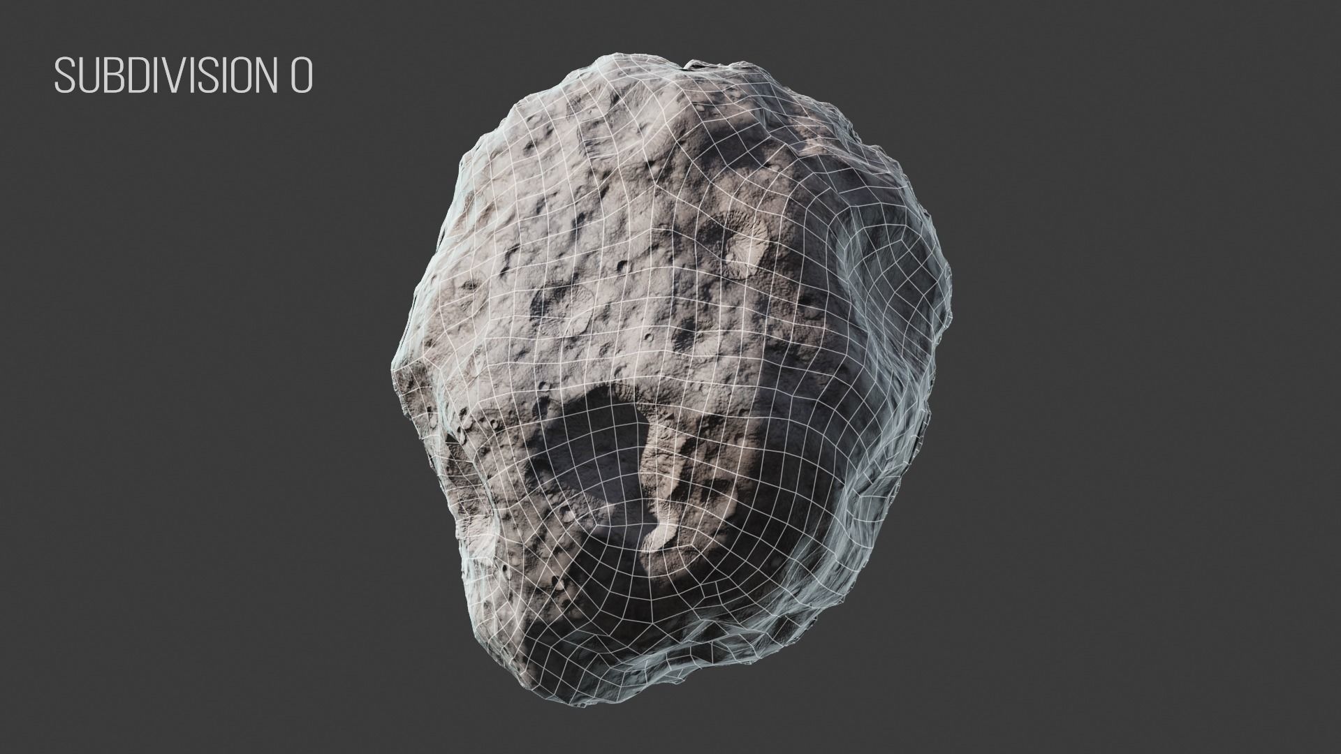 Asteroid Low-poly 3D model_6