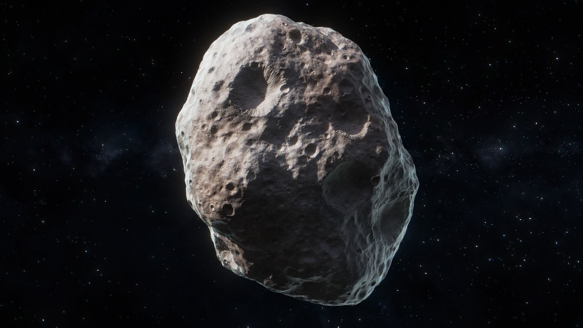 Asteroid Low-poly 3D model_3
