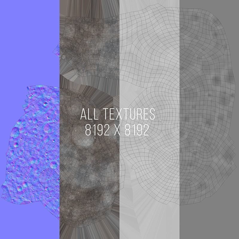 Asteroid Low-poly 3D model_9