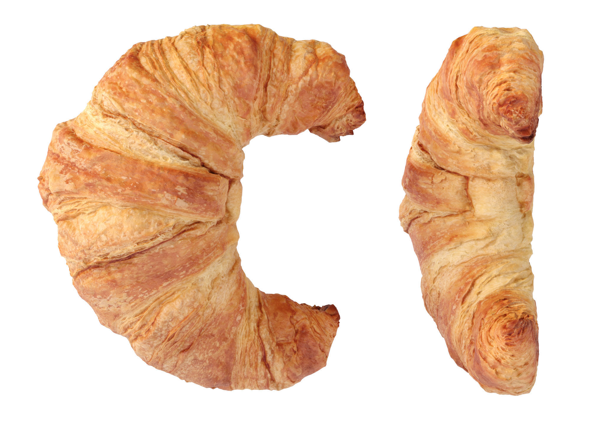 Butter Croissants  3D model_6