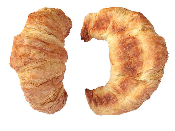 Butter Croissants  3D model 5