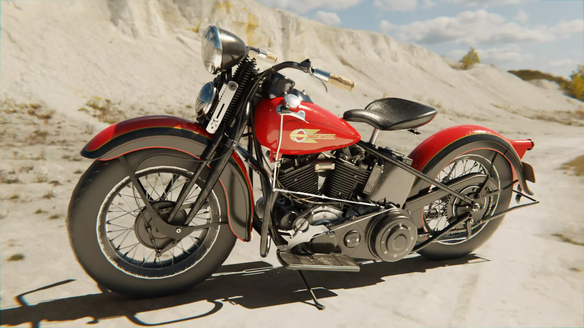 Harley-Davidson Knucklehead  3D model_0