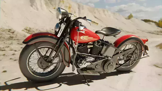 Harley-Davidson Knucklehead  3D model