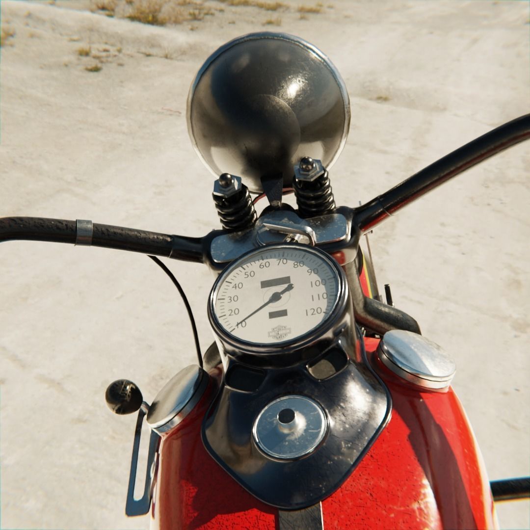 Harley-Davidson Knucklehead  3D model_7
