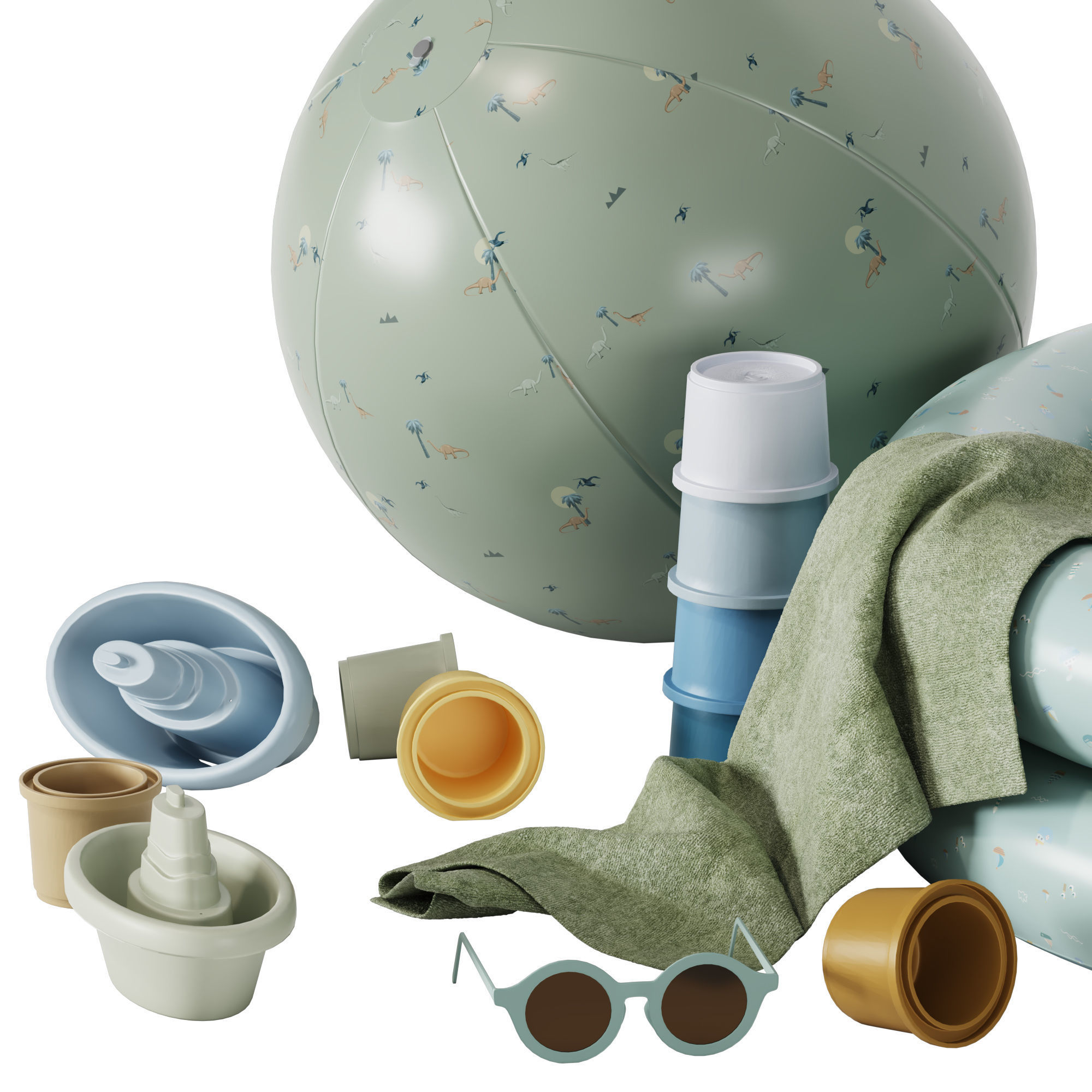children decor set 10 3D model_2