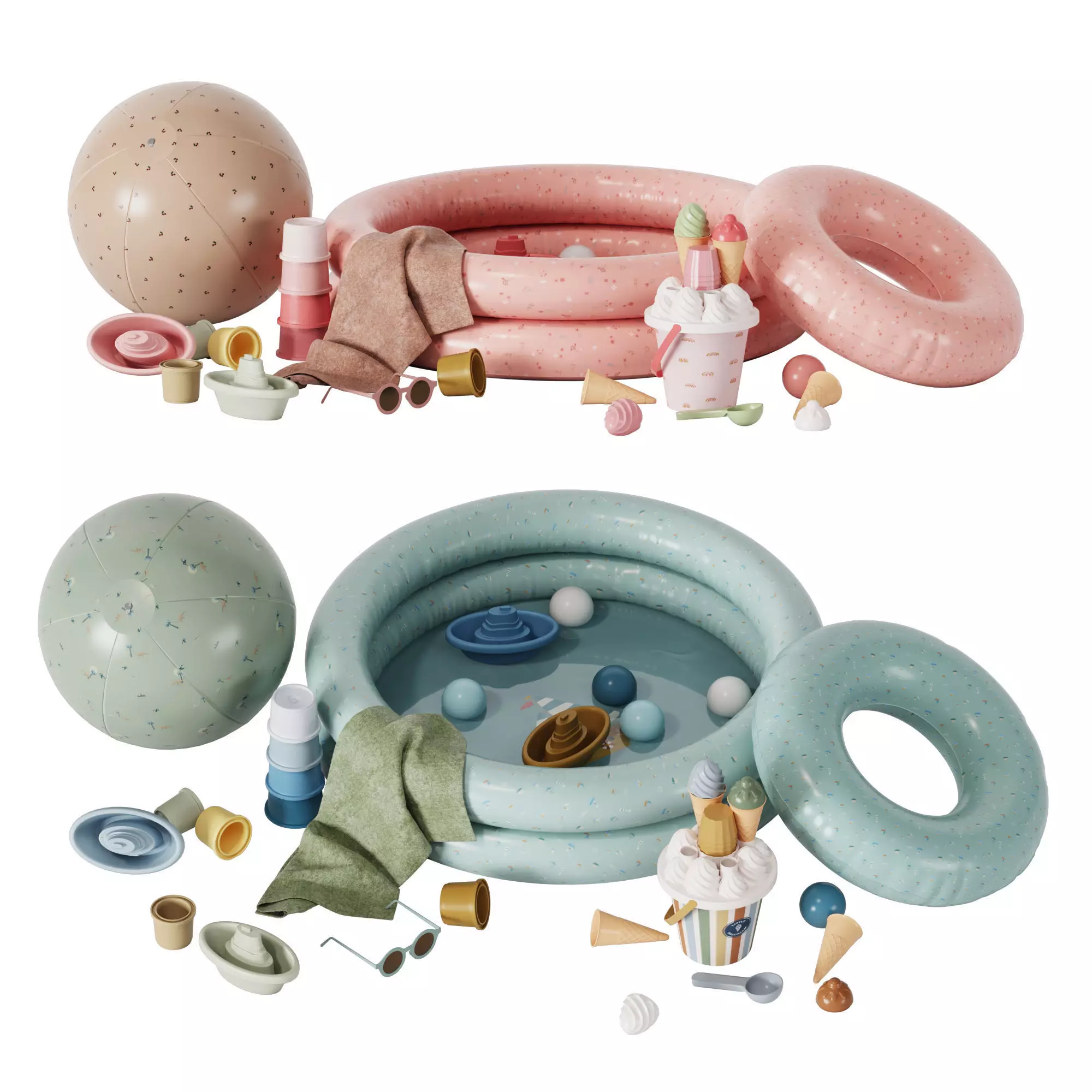 children decor set 10 3D model_0